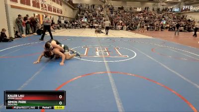 157 lbs Cons. Round 5 - Simon Park, Highland vs Kaleb Lau, Spring Valley