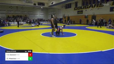 116 lbs Consi Of 16 #2 - Drew Dawson, Roseburg (OR) vs Destin Maestas, SLAM Academy (NV)