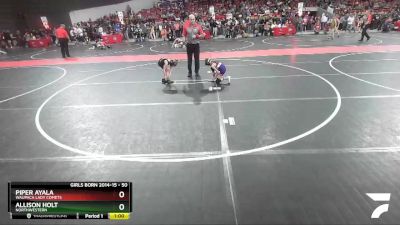 50 lbs Semifinal - Allison Holt, Northwestern vs Piper Ayala, Waupaca Lady Comets