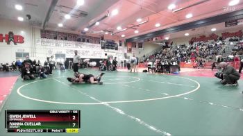 135 lbs Quarterfinal - Ivanna Cuellar, Downey vs Gwen Jewell, Esperanza
