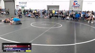 92 lbs Quarterfinal - Colten Mahoney, Mid Valley Wrestling Club vs Tyler Kuqo, Avalanche Wrestling Association