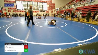 49-52 lbs Quarterfinal - Ivan Torres, Chickasha Youth Wrestling vs Easton Williams, Oklahoma Phantom Wrestling Club