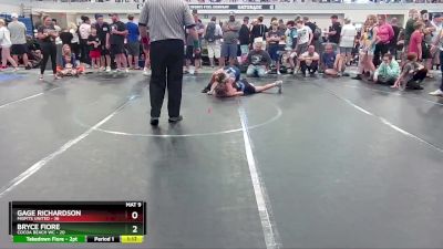 88 lbs Round 5 (6 Team) - Gage Richardson, Misfits United vs Bryce Fiore, Cocoa Beach WC