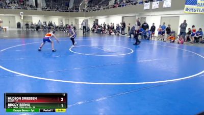 75 lbs Semis (4 Team) - Brody Bernu, NYM (New York Mills) vs Hudson Driessen, Canby