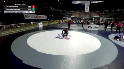 126 lbs Cons. Quarters - Ace Navarro, Vista High School Wrestling vs Antonio Mendia, Poway Wrestling