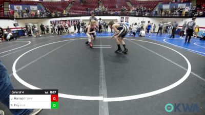 80 lbs Consi Of 4 - Jett Hanson, Cowboy Wrestling vs Stetson Fry, Blue Devil Wrestling