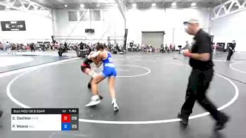 120 lbs 3rd Place - Carley Ceshker, Midwest Black Mambas Team 1 vs Payton Weese, BullTrained Women