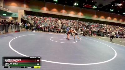 113 lbs Champ. Round 1 - Darien Respicio, Lincoln (Stockton) vs Declan Shea, Sutter