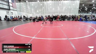 120 lbs Cons. Round 1 - Mark Hughner, Great Bridge Wrestling Club vs Zion Haskins, Warmupgang Wrestling Club