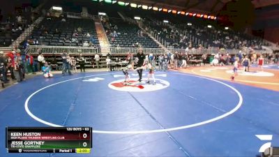 63 lbs 3rd Place Match - Keen Huston, High Plains Thunder Wrestling Club vs Jesse Gortney, Tri-State Grapplers