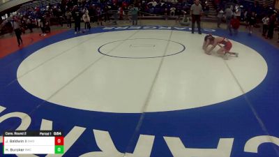 14U Boys - 105 lbs Cons. Round 2 - Harrison Buroker, Bluffton Wrestling Club vs Joshua Baldwin II, Ohio