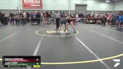 119-125 lbs Round 2 - Raegan Forehand, Hanover Hawkeye Youth Wrestlin vs Alexis Parry, Hanover Hawkeye Youth Wrestlin