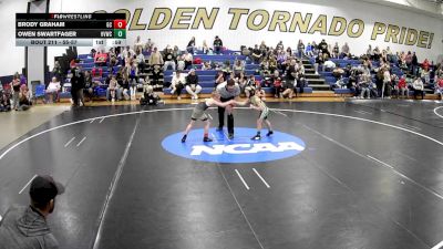 55-57 lbs Round 2 - Brody Graham, Grove City vs Owen Swartfager, High Voltage Wrestling Club