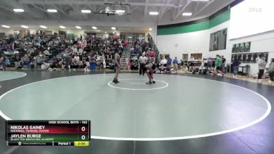 132 lbs Champ. Round 2 - Jaylen Burge, Black Fox Wrestling Academy vs Nikolas Gainey, Rockwall Training Center