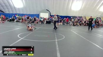 100 lbs Round 4 (8 Team) - Jake Cekada, Rogue Wrestling vs Jacinto Lopez, Killer Elite
