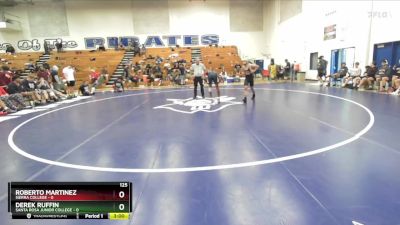 125 lbs Cons. Semis (16 Team) - Derek Ruffin, Santa Rosa Junior College vs Roberto Martinez, Sierra College