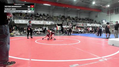 52-59 lbs Rr Rnd 1 - Peyton Grandstaff, Warner Eagles Youth Wrestling vs Kaizley Herx, Warner Eagles Youth Wrestling