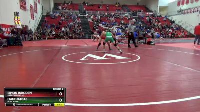 126 lbs Round 2 - Liam Hatgas, Holy Name vs Simon Inboden, Parkersburg HS