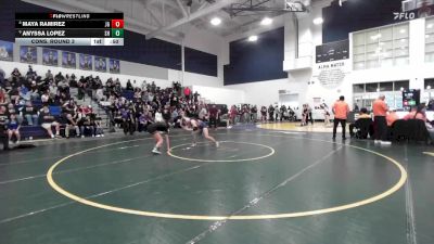 135 lbs Cons. Round 3 - Maya Ramirez, John Glenn vs Anyssa Lopez, South Hills