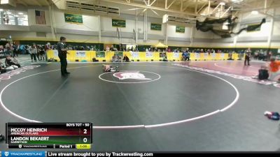 50 lbs 1st Place Match - McCoy Heinrich, American Outlaws vs Landon Bekaert, Garretson