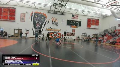 87 lbs Round 1 - Delta Craft, Greybull Basin Athletic Club vs Gabriella Hetzel, Thermopolis Wrestling Club