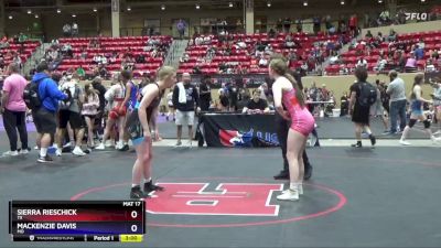 130 lbs Cons. Round 3 - Sierra Rieschick, TX vs MacKenzie Davis, MO