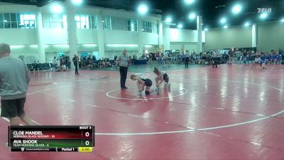 120 lbs Round 1 (8 Team) - Cloe Mandel, Nebraska Black Widows vs Ava Shook, Team Montana Silver