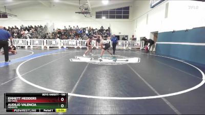 150 lbs Cons. Round 2 - Audilio Valencia, Mendota vs Emmett Medders, Rio Vista