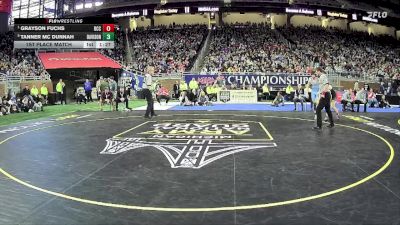 D1-144 lbs 1st Place Match - Grayson Fuchs, Detroit Catholic Central HS vs Tanner Mc Dunnah, Davison HS