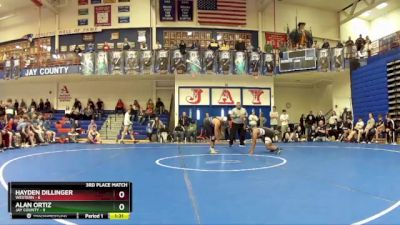 215 lbs Placement (16 Team) - Hayden Dillinger, Western vs Alan Ortiz, Jay County