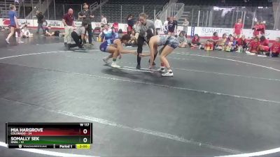 W 117 lbs Round 1 (3 Team) - Somally Sek, Iowa vs Mia Hargrove, Colorado