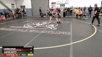 112 lbs Quarterfinal - Harper Cratty, Kodiak Wrestling Club vs Lauren Esmay, Baranof Bruins Wrestling Club