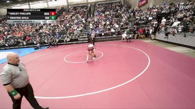 3A 110 lbs Champ. Round 1 - Graysie Avila, Union vs Kinley Phillips, Morgan