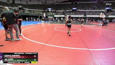 National 3-5 72 Semifinal - Joshua Weimert, Pit Bull Wrestling Academy vs Ian Ward, Shenandoah Valley Wrestling Cl