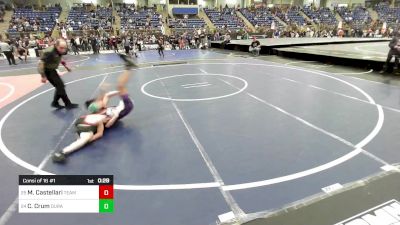 100 lbs Consi Of 16 #1 - Mack Castellari, Team Grand Valley Elite vs Christian Crum, Duran Elite