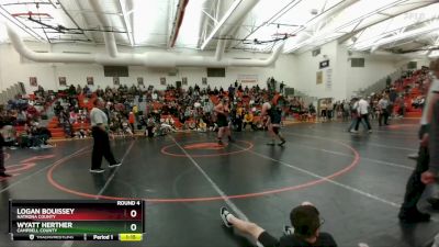 285B Round 4 - Logan Bouissey, Natrona County vs Wyatt Herther, Campbell County