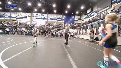 58 lbs Rr Rnd 5 - Kadee McDowell, Noble Takedown Club vs Laneigh Jo Cartwright, Midwest City Bombers