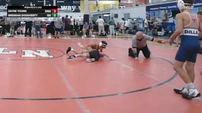 87 lbs Rr Rnd 2 - Zayne Young, Steel Valley Renegades - MS vs Brendan Dougherty, Kraken Black - MS
