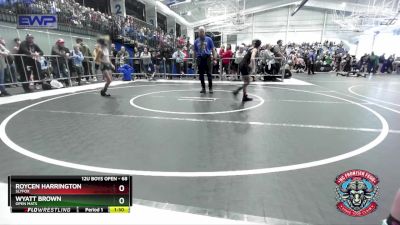 68 lbs Cons. Round 2 - Wyatt Brown, Open Mats vs Roycen Harrington, SlyFox