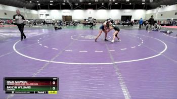 130 lbs Cons. Round 4 - Halo Acevedo, Conroe Woodlands College Park vs Baylyn Williams, Lebanon