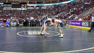 133 lbs Consi 3 - Erik Carlile, Penns Valley vs Lucas Barr, McGuffey