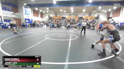 144 lbs 7th Place Match - David Daniels, Granite Hills (El Cajon) vs Jimmey Loya, Fountain Valley