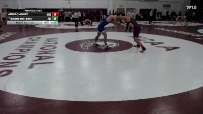 174 lbs Champ. Round 2 - Shane Reitsma, Johnson & Wales vs Apollo Ashby, Augsburg