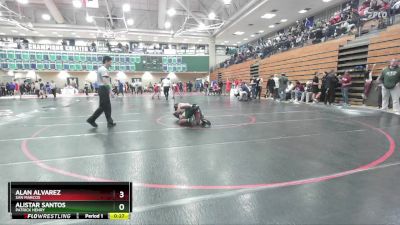 132 lbs Quarterfinal - Alan Alvarez, San Marcos vs Alistar Santos, Patrick Henry