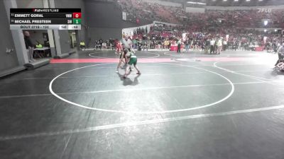120 lbs Cons. Round 5 - Michael Presteen, Shiocton vs Emmett Goral, Denmark Youth Wrestling