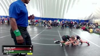 80 lbs Round 7 (8 Team) - Braden Haley, Ohio Gold 10k vs Ryan Miller, Lake WC