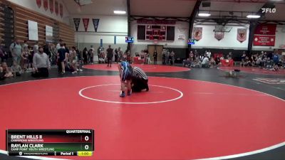 Quarterfinal - Brent Hills Ii, CHAMPIONS WRESTLING vs Raylan Clark, Camp Point Youth Wrestling