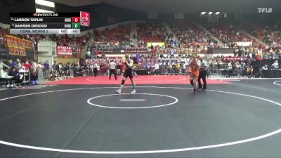 165 lbs Cons. Round 3 - Landon Taplin, Abilene Hs vs Dawsen Degood, Colby Hs