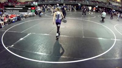 89 lbs Champ. Round 1 - Lorelai Fangmeier, Blair Wrestling Club vs Evelyn Jordan, McCook Youth Wrestling Club