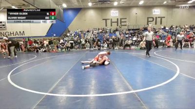 96 lbs Cons. Round 5 - Oliver Wight, Northside Wrestling Club vs Ryker Olsen, Northside Wrestling Club